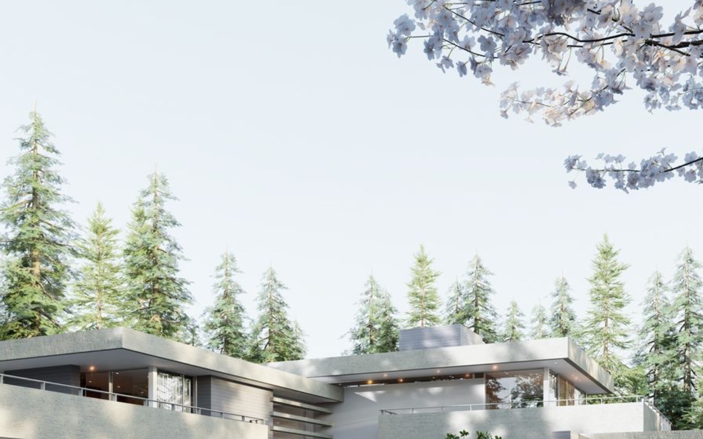 Projektsidan Villa Ljung på SKIKT: stor rubrik och en bred projektbild av en villa