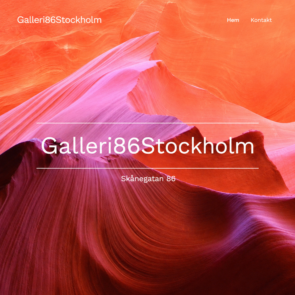 Gamla Galleri86-sidan – startsida